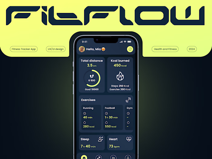 Fitness tracker app design for FitTrack Technologies
