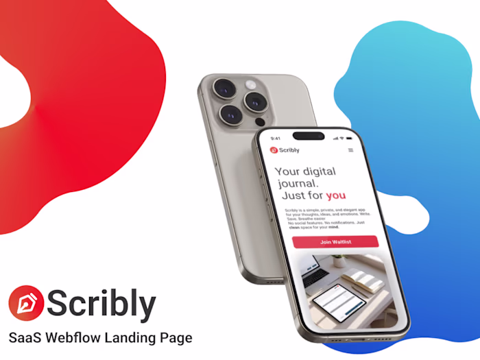 Scribly – SaaS Webflow Landing Page