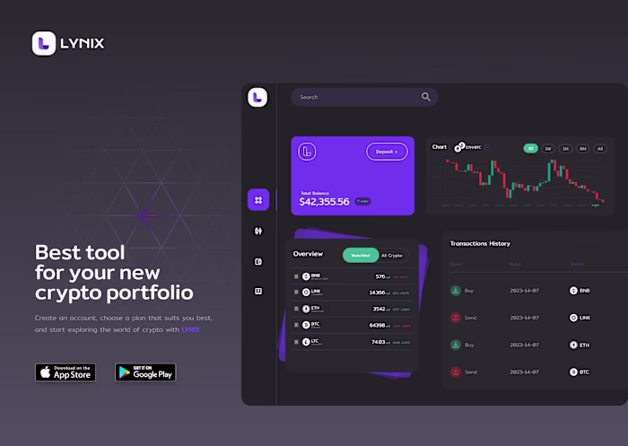 Crypto Wallet App Design (concept)