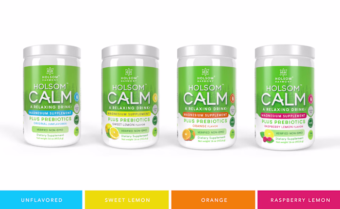 Holsom Calm - Supplements Label Design & Web banners