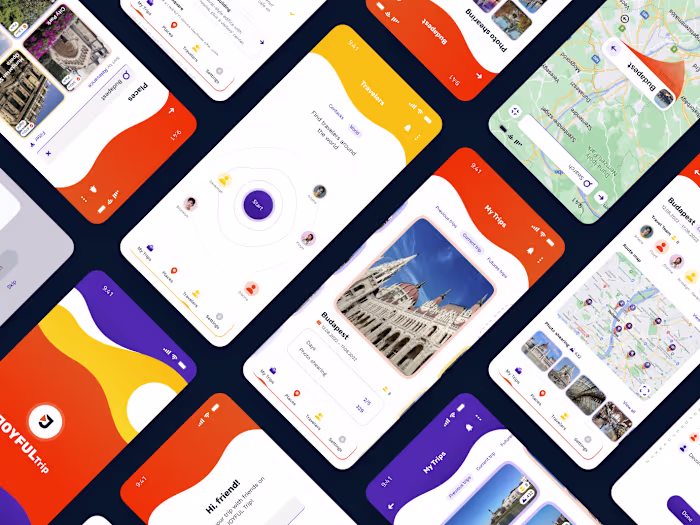 Travel planning app UX/UI design