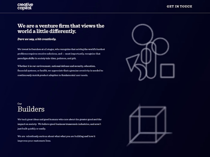 Website design Creative capital