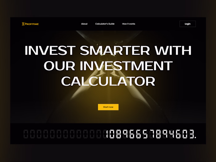 Investment calculator UX/UI design for smart financial planning