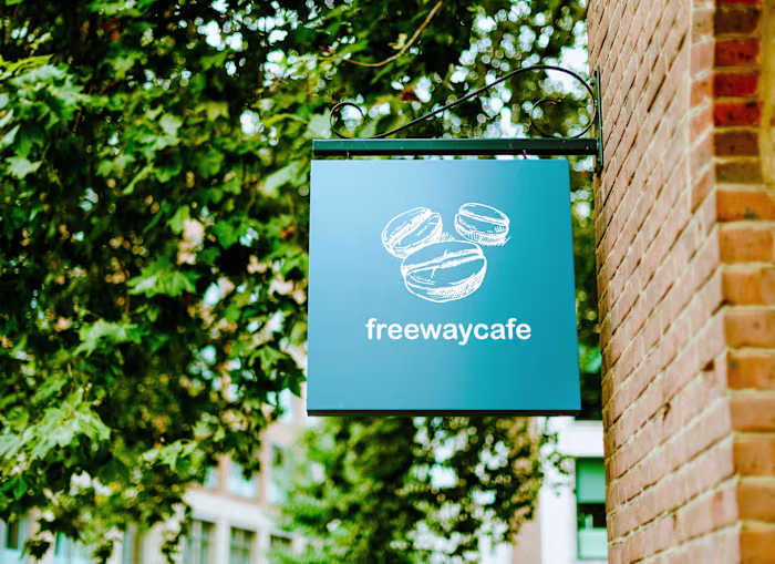 Freeway Cafe & Restaurant Branding. Logo and menu design
