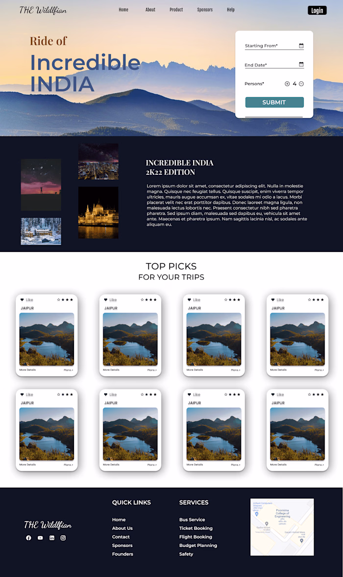 The Wildlifian ||  A trip planner and Booking website