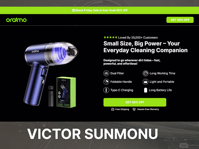 Figma to Replo Landing Page for oraimo