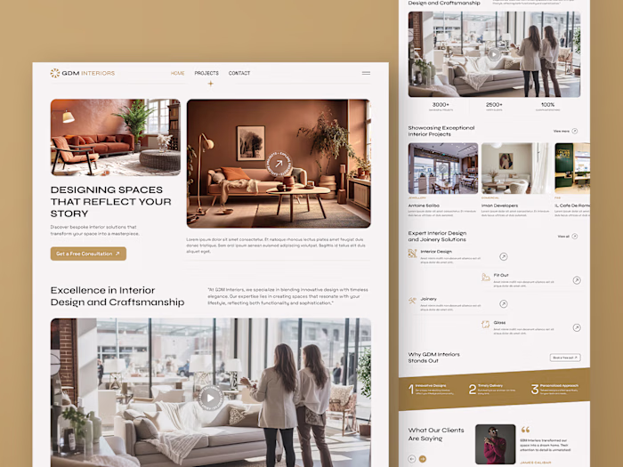 GDM Interiors Website Redesign