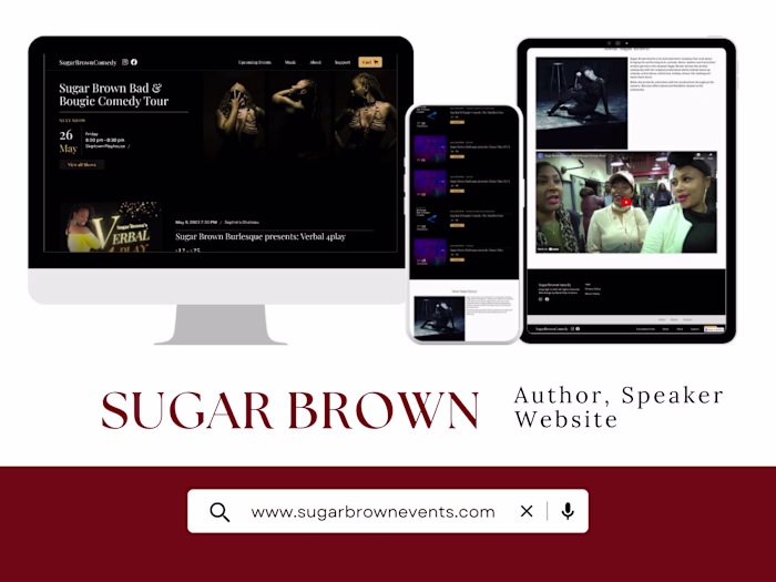 Sugar Brown Events Website (Booking and Entertainment)