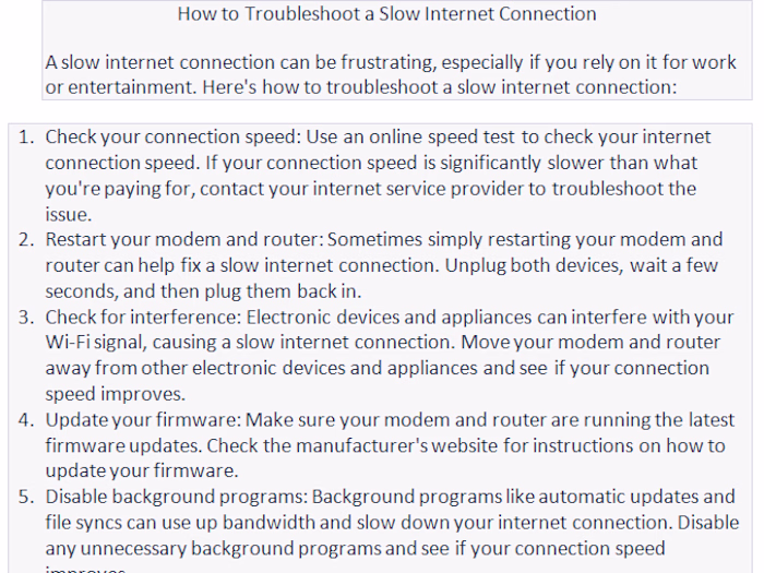 How to Troubleshoot a Slow Internet 