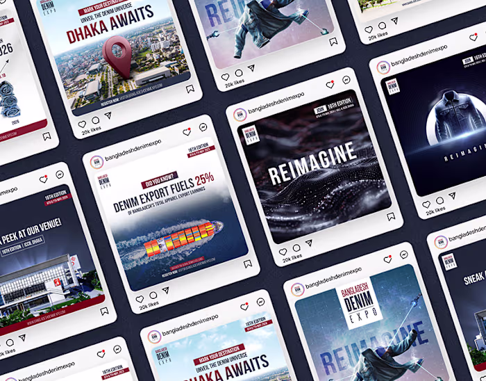 Bangladesh Denim Expo Social Media Ad Creatives