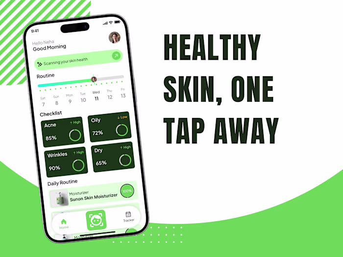 Glowly: AI-Powered Skincare Assistant App Design
