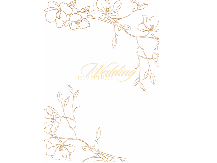 Gold Wedding Invitation