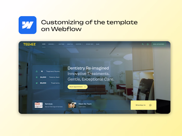 Customization of the template on