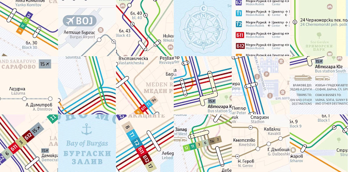 Burgas Public Transportation Map/Diagram Redesign