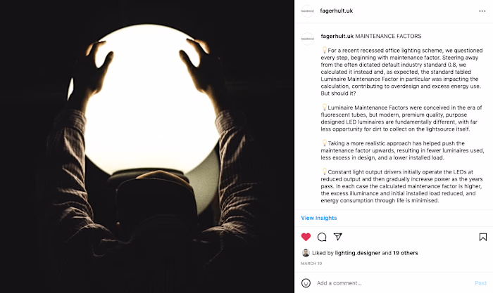 Fagerhult UK – Social Media Manager 