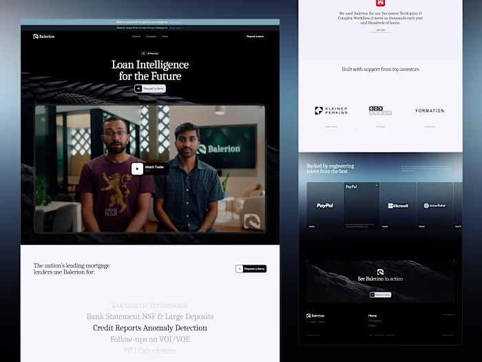 Balerion AI - Silicon Valley VC Backed Framer Site