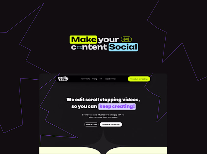UI Design - Social Edits at Social Edits