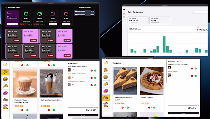 Kioska-POS: Multi Monitor Restaurant Management Desktop App