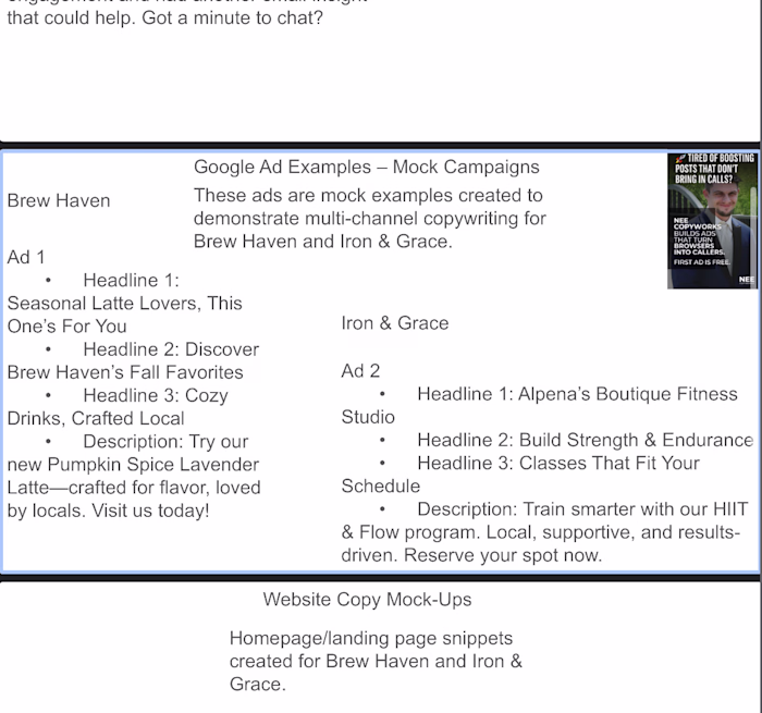 Google Ad Campaign – Junk