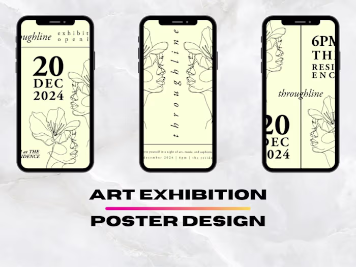 Throughline Art Exhibition Opening Posters