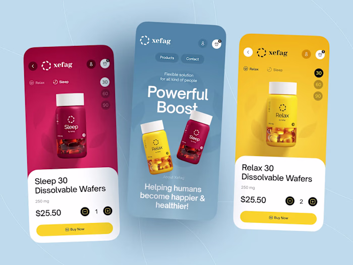 This mobile app design is