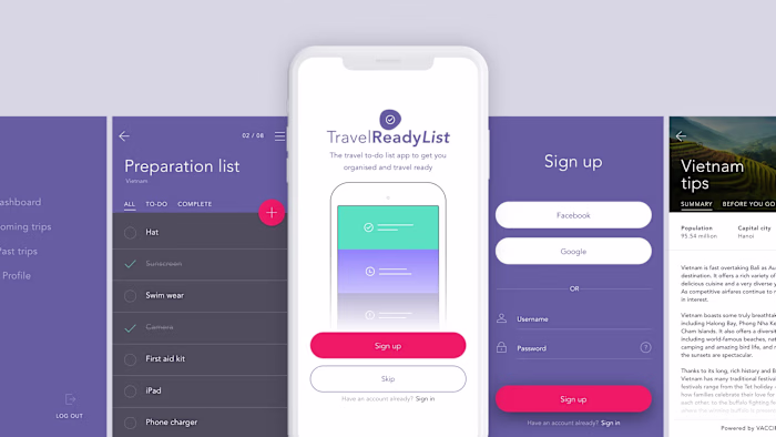 UX/UI Desin for Travel Planning Mobile App