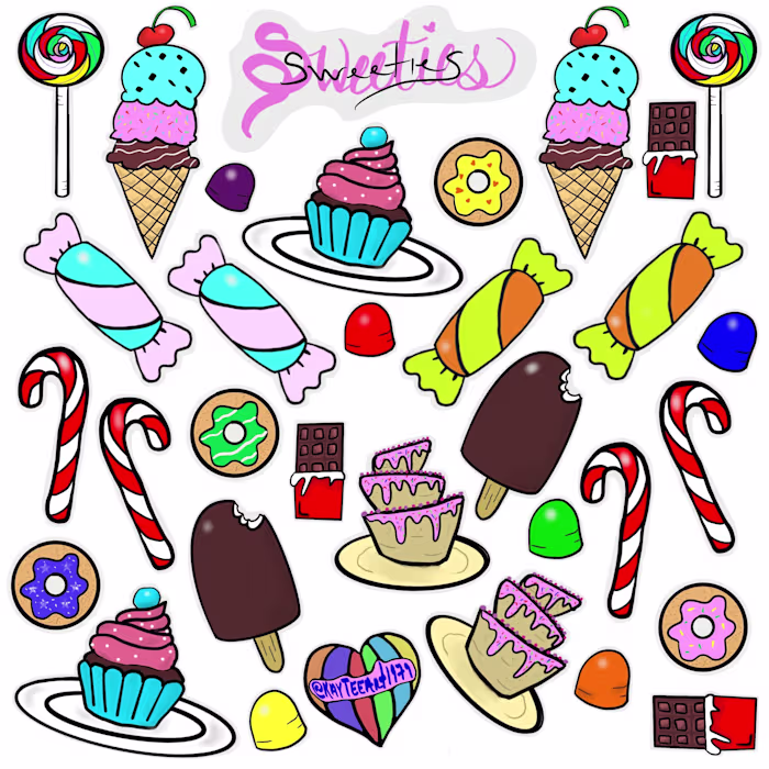 Digital Sticker Collection Showcasing Style