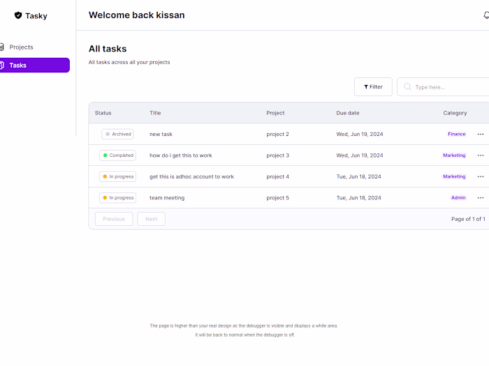 Internal management tool
