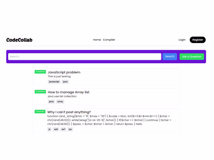 CodeCollab : A Q n A Blog System