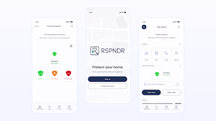 Minimal App Design for security company