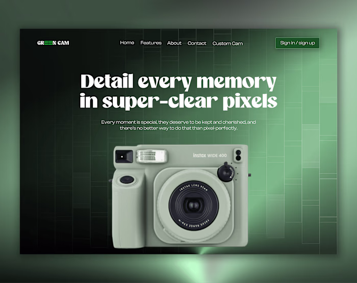 GreenCam Hero Redesign