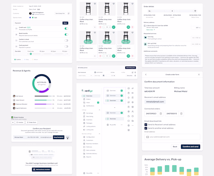 Backoffice & Dashboard UX/UI Design for Event Rental B2B Web App