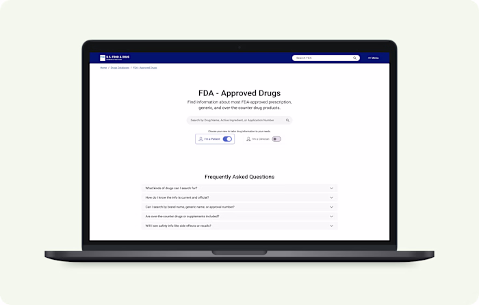 Redesigning FDA Drug Pages for Better User Experience