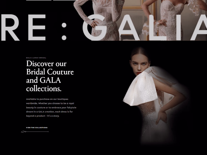 Web Development for GALIA LAHAV - House of Couture
