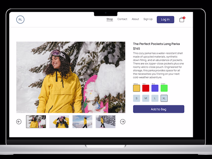 Ecommerce Shop Prototype Design