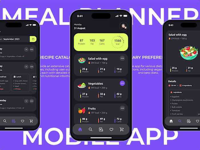 Meal Planner Mobile App Design
