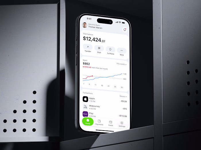 Banking App Dashboard Design
