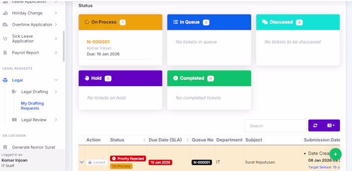 Engineered a complex "Legal Drafting