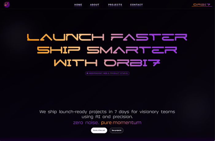 A marketing site for my