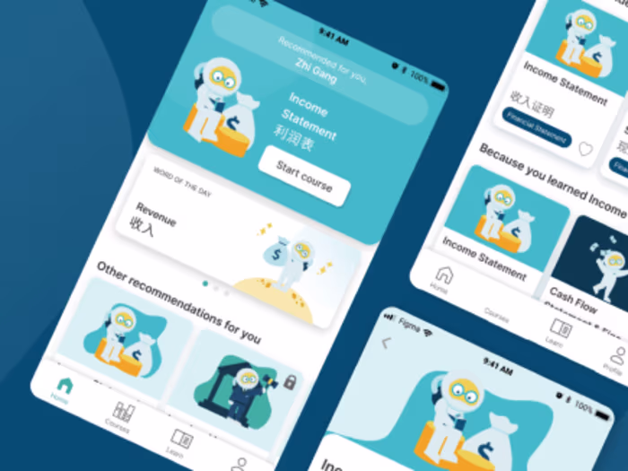Language learning mobile app redesign