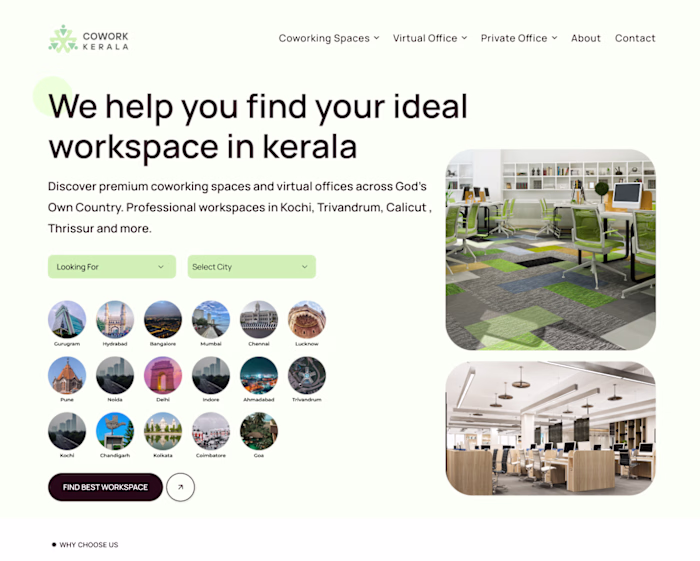 Co-Work Kerala is a comprehensive