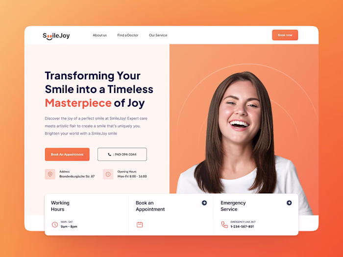 SmileJoy | Marketing Landing Page Design