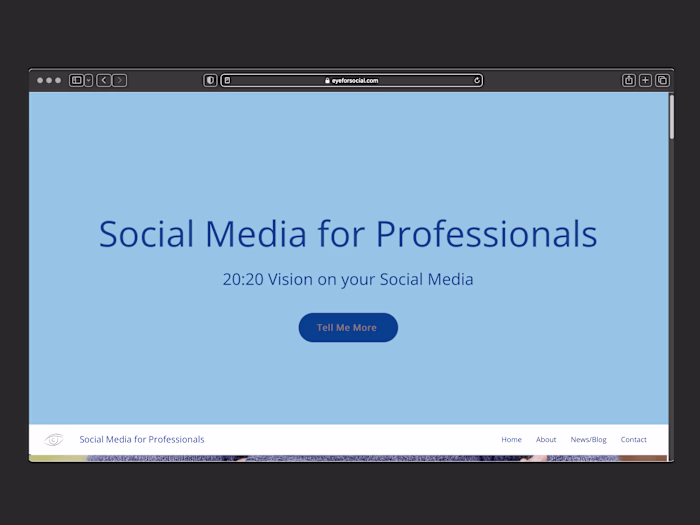 Copywriting for a SMM's personal website