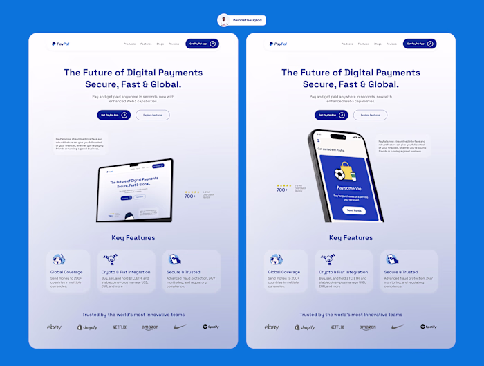 PayPal Web3 Interface Conceptual Design