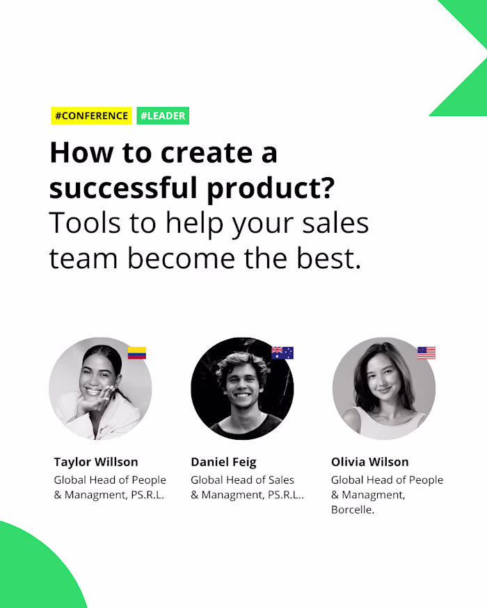 Sales workshop conference poster for