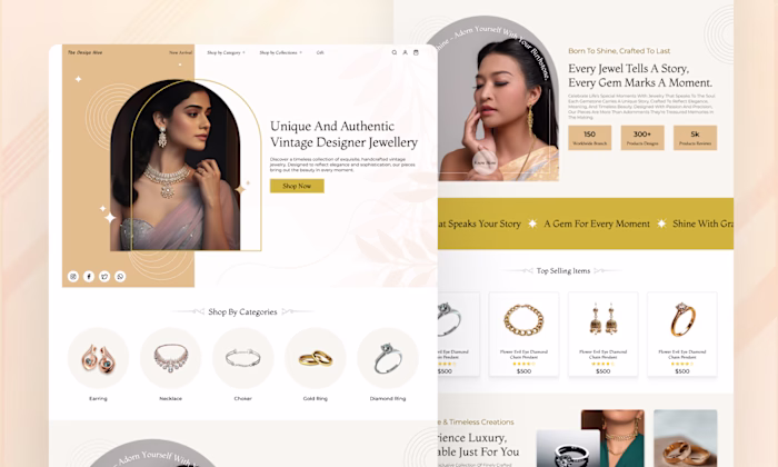 Jwellery shop landing page Design
