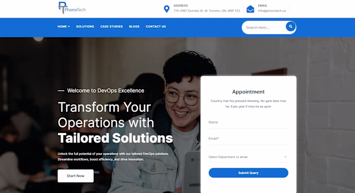 Custom Web Development for Phonotech.ca
