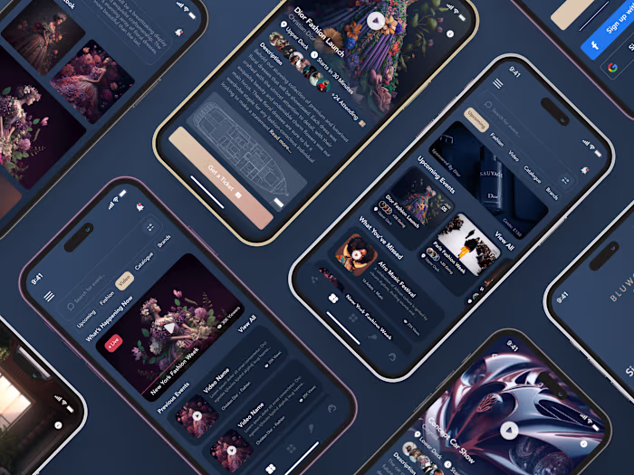 Creating Branding & UI Designs for a Yacht Event Startup