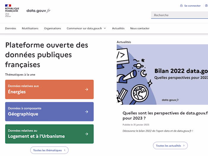 French Open Data Portal Documentation 
