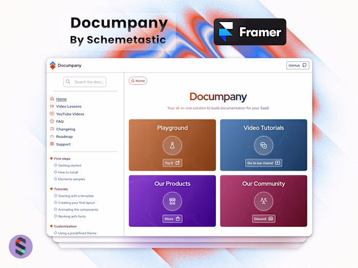 Documpany - SaaS Documentation Framer Template
